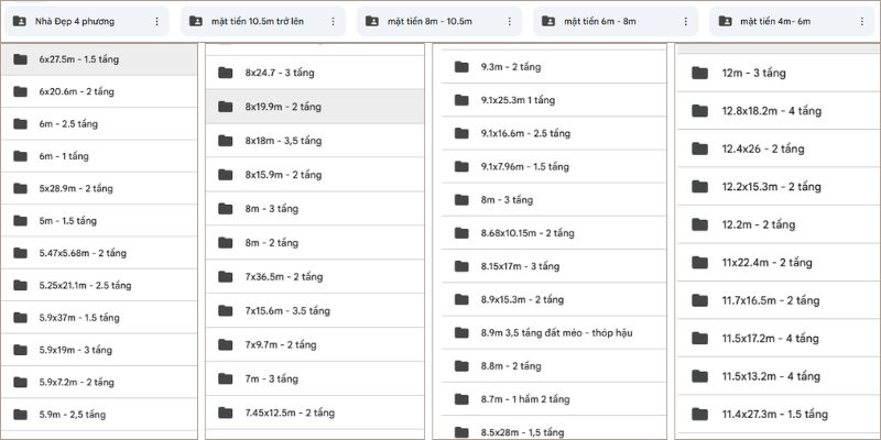 Kho mẫu nhà phố